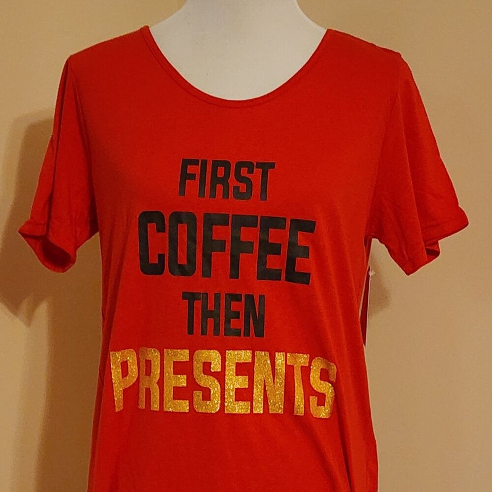 Not A Morning Person Coffee Sleep Shirt Nightgown Pajamas PJs NWT Women's SIZE M